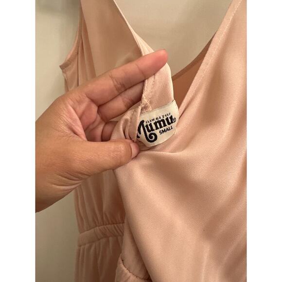 Show Me‎ Your Mumu Kendall Bridesmaid Dress Pink Show Me The Ring V Neck Slit S - Picture 8 of 8